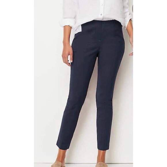 New with Tags J Jill Versatile Cotton-Stretch Slim-Leg Pants Black Size 12 - Picture 1 of 13